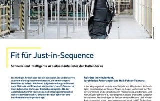 Schnelle und intelligente Arbeitsabläufe unter der Hallendecke