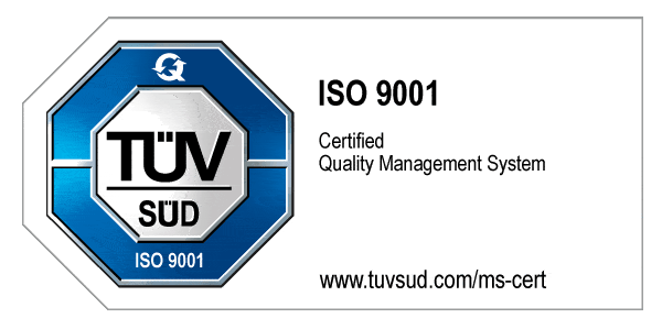 ISO 9001 Certification from TUEV SUED