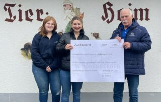Firma Schönenberger Systeme aus Landsberg unterstützt Tierheim mit Geldspende