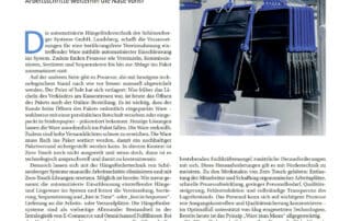 Zero Touch mit Hängefördertechnik in der Zeitschrift Fördern+Heben
